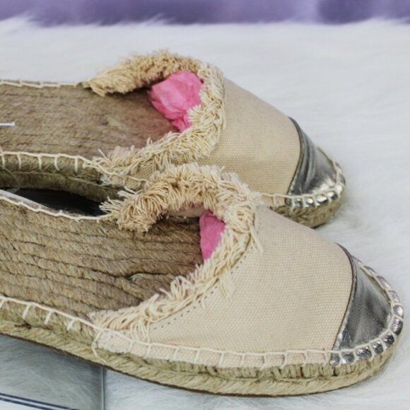 Espadrilles in Cream and Silver - Picture 4 of 8